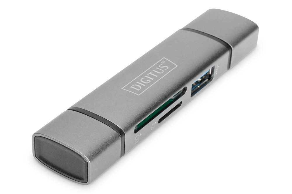 DIGITUS DA-70886 USB Type-A/Type-C 3.2 Gen1 1x MicroSD/SD kártyaolvasó