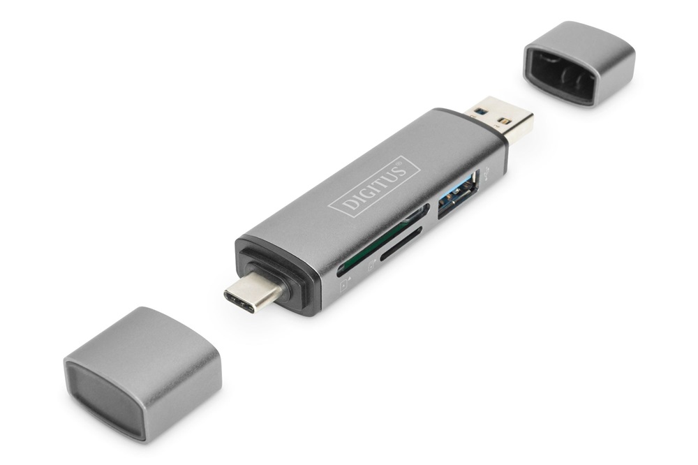 DIGITUS DA-70886 USB Type-A/Type-C 3.2 Gen1 1x MicroSD/SD kártyaolvasó