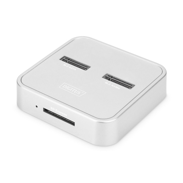 DIGITUS DA-71546 M.2 NVMe/ M.2 SATA SSD SD Express Card Reader olvasó USB3.1 type C dokkoló állomás