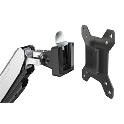 DIGITUS DA-90353 C-bilincses gázrugós univerzális (VESA 75 / 100) 2-es ezüst monitor tartó konzol