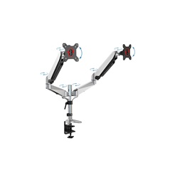 DIGITUS DA-90353 C-bilincses gázrugós univerzális (VESA 75 / 100) 2-es ezüst monitor tartó konzol