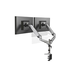 DIGITUS DA-90353 C-bilincses gázrugós univerzális (VESA 75 / 100) 2-es ezüst monitor tartó konzol
