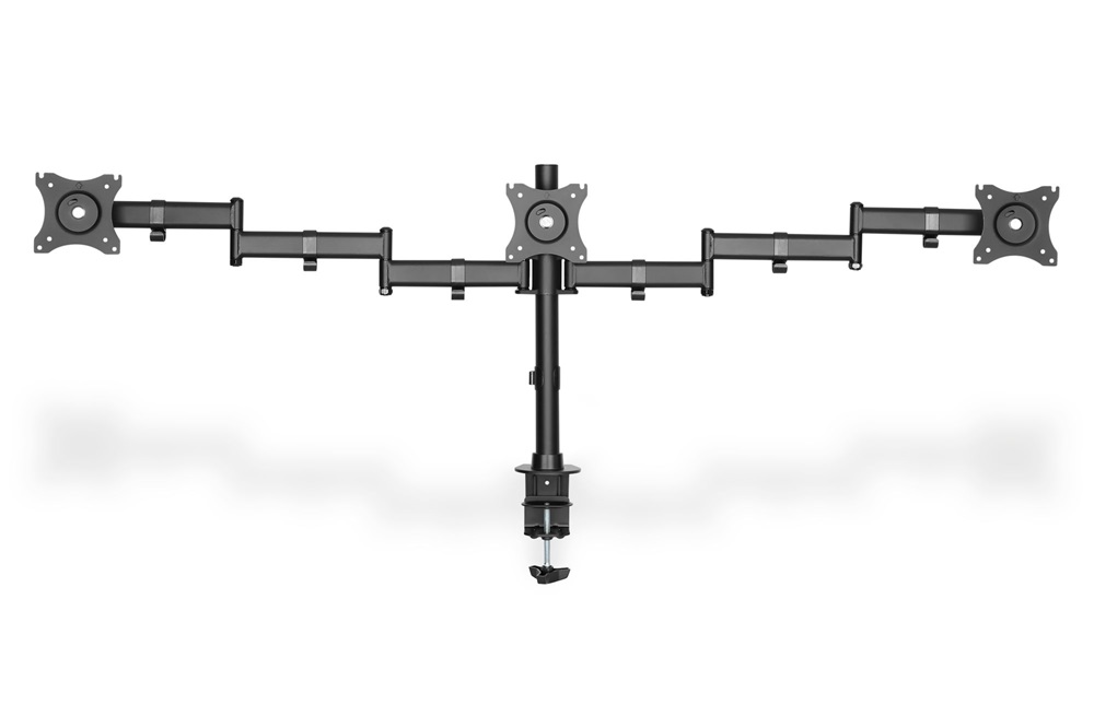 DIGITUS DA-90362 C-bilincses univerzális (VESA 75 / 100) 3-as fekete monitor tartó konzol