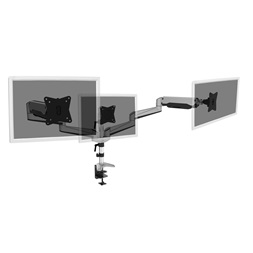 DIGITUS DA-90363 C-bilincses gázrugós univerzális (VESA 75/100) 3-as ezüst monitor tartó konzol