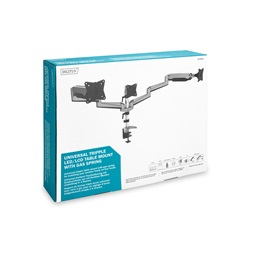 DIGITUS DA-90363 C-bilincses gázrugós univerzális (VESA 75/100) 3-as ezüst monitor tartó konzol