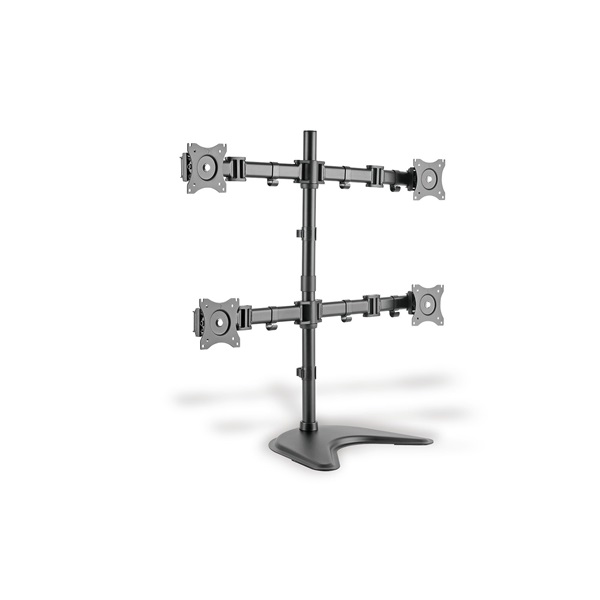 DIGITUS DA-90364 C-bilincses (VESA 75 / 100) univerzális 4-es fekete monitor állvány