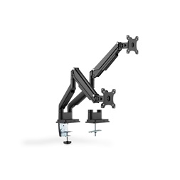 DIGITUS DA-90395 C-bilincses gázrugós univerzális (VESA 75 / 100) 2-es fekete monitor tartó konzol