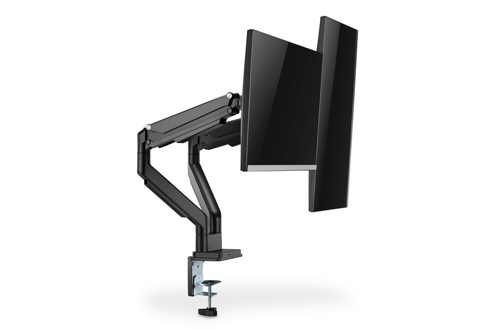 DIGITUS DA-90395 C-bilincses gázrugós univerzális (VESA 75 / 100) 2-es fekete monitor tartó konzol