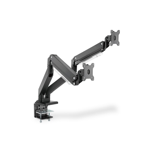 DIGITUS DA-90427 C-bilincses gázrugós univerzális (VESA 75 / 100) 2-es fekete monitor tartó konzol