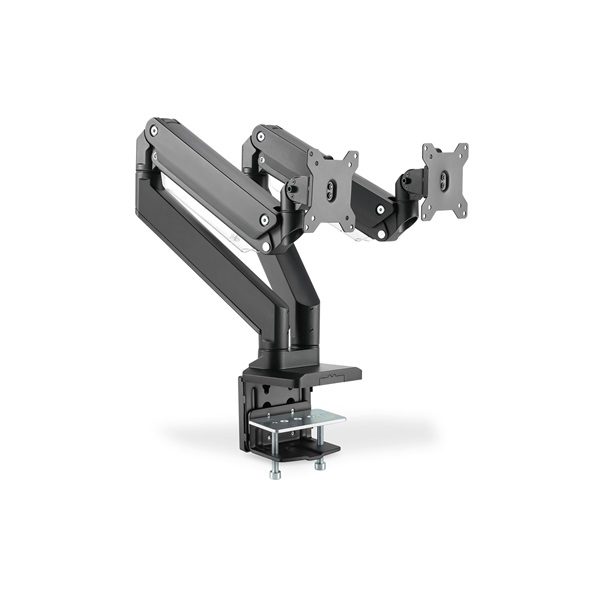 DIGITUS DA-90427 C-bilincses gázrugós univerzális (VESA 75 / 100) 2-es fekete monitor tartó konzol
