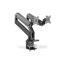 DIGITUS DA-90427 C-bilincses gázrugós univerzális (VESA 75 / 100) 2-es fekete monitor tartó konzol