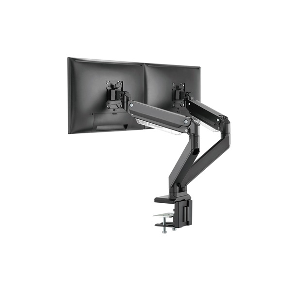 DIGITUS DA-90427 C-bilincses gázrugós univerzális (VESA 75 / 100) 2-es fekete monitor tartó konzol