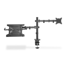 DIGITUS DA-90436 C-bilincses/gyűrűs univerzális (VESA 75 / 100) fekete monitor/notebook tartó konzol