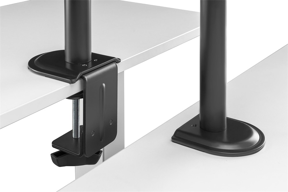DIGITUS DA-90436 C-bilincses/gyűrűs univerzális (VESA 75 / 100) fekete monitor/notebook tartó konzol