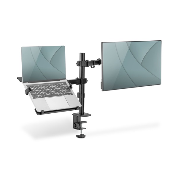 DIGITUS DA-90436 C-bilincses/gyűrűs univerzális (VESA 75 / 100) fekete monitor/notebook tartó konzol