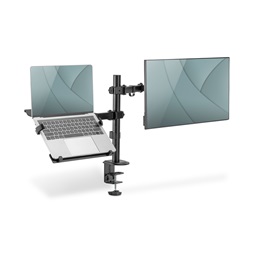 DIGITUS DA-90436 C-bilincses/gyűrűs univerzális (VESA 75 / 100) fekete monitor/notebook tartó konzol