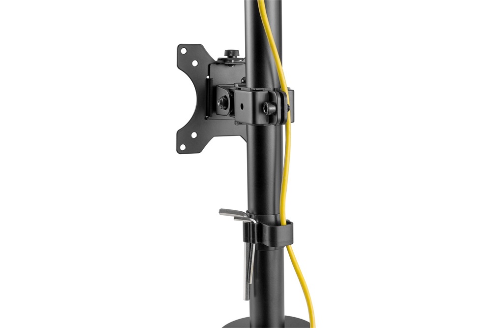 DIGITUS DA-90438 C-bilincses/gyűrűs univerzális (VESA 75/100) 2-es fekete függőleges monitor tartó állvány