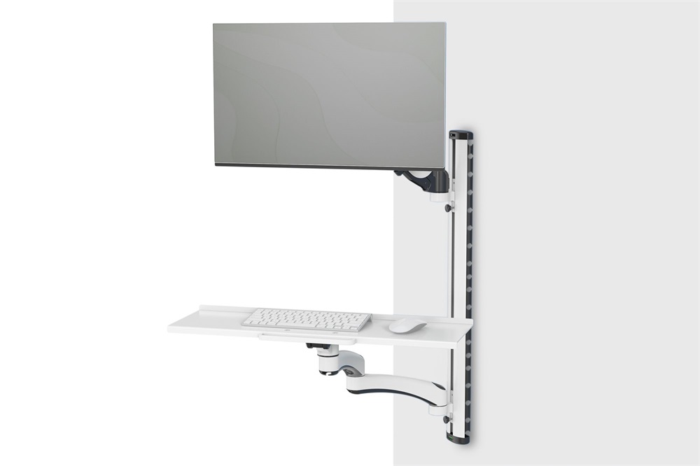DIGITUS DA-90451 Univerzális falra szerelhető fehér/fekete munkaállomás