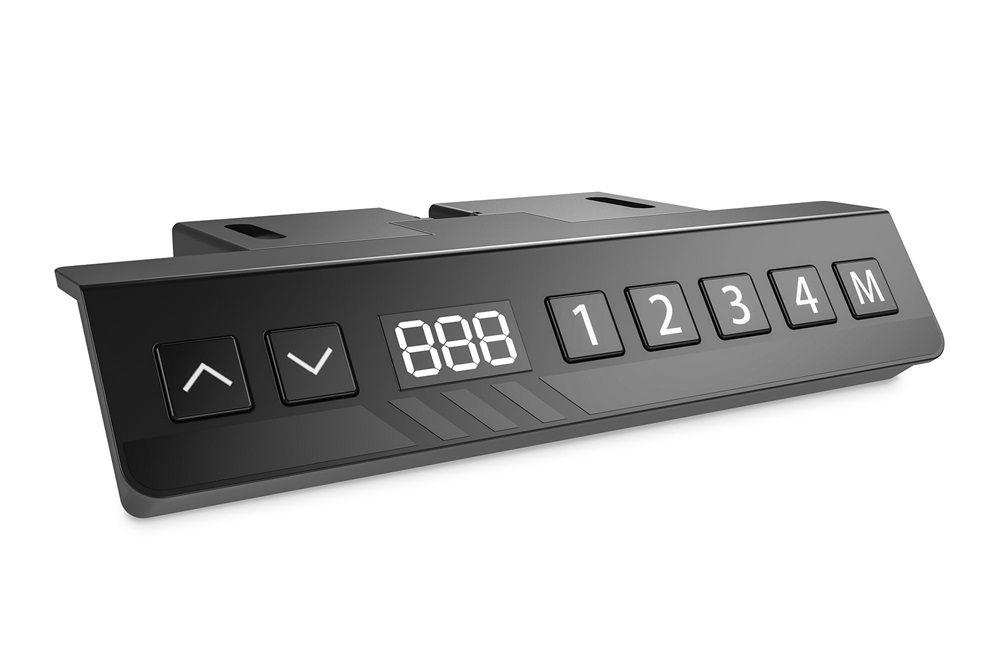 DIGITUS DA-90453 Elektromosan állítható magasságú L - alakú  fehér asztalkeret