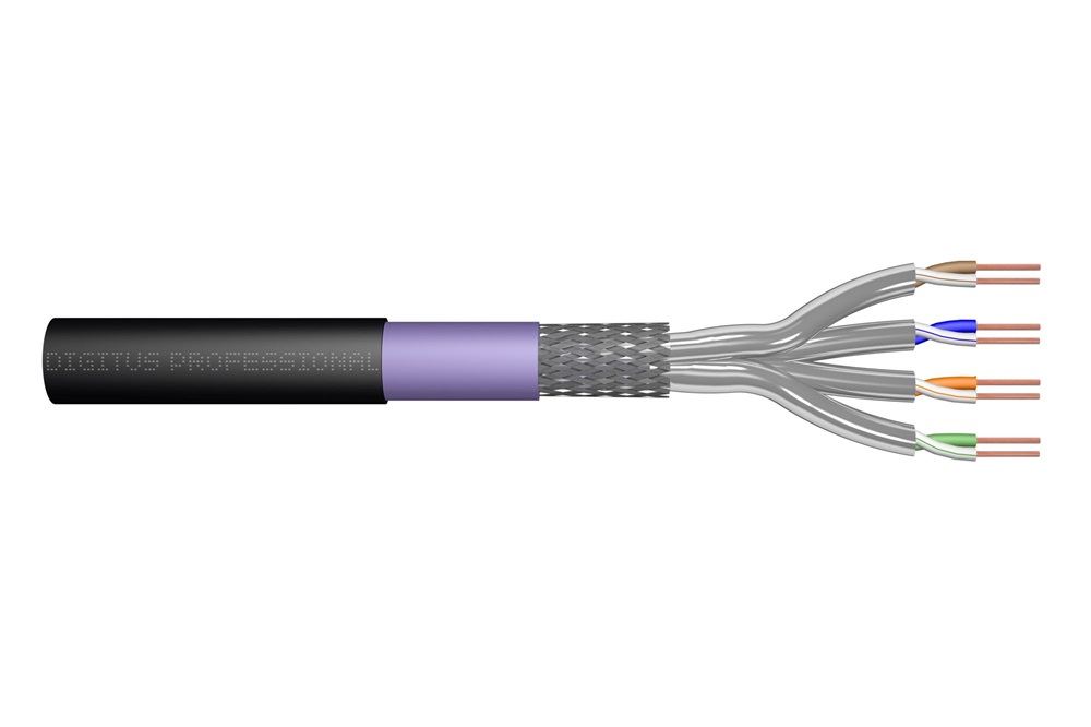 DIGITUS DK-1741-VH-10-OD Cat.7 S/FTP 1200MHz Eca PE 1000m dob kültéri fali/föld kábel