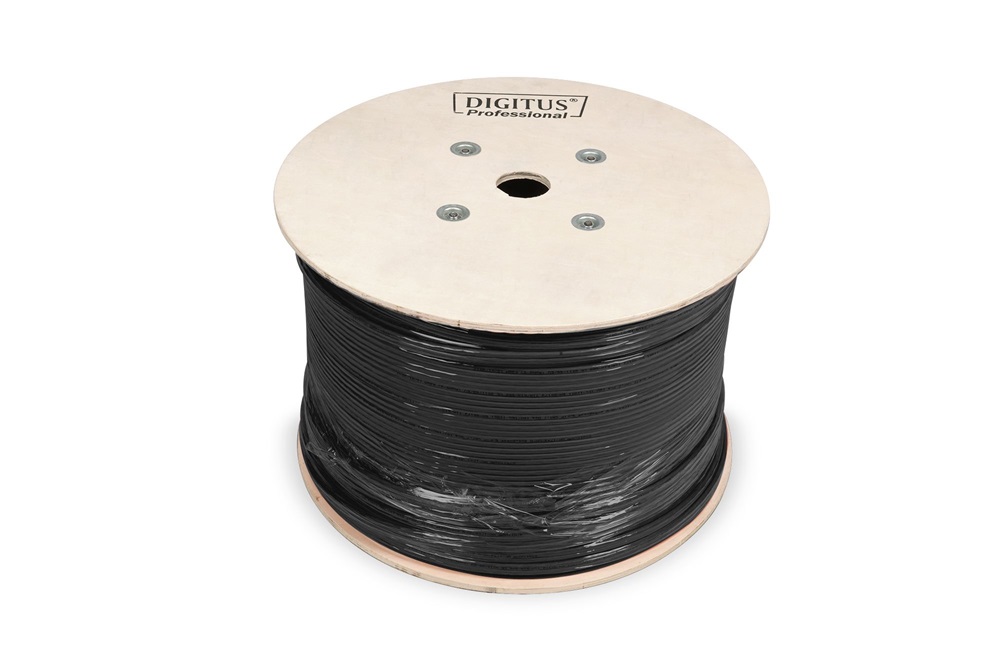 DIGITUS DK-1741-VH-10-OD Cat.7 S/FTP 1200MHz Eca PE 1000m dob kültéri fali/föld kábel