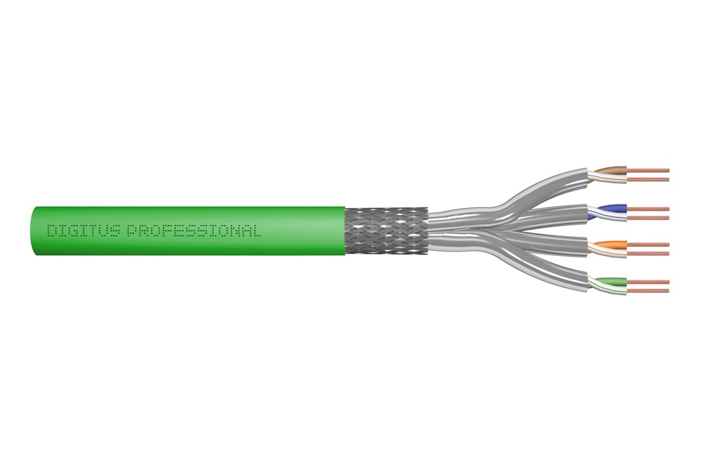 DIGITUS DK-1843-VH-1 CAT8.2 S/FTP Dca 2000MHz LSZH 100m zöld fali kábel