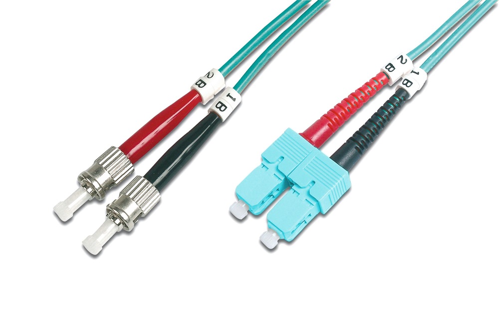 DIGITUS DK-2512-02/3 Duplex 2xST + 2xSC multimodusú OM3 50/125 LSOH 2m optikai patch kábel