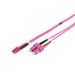 DIGITUS DK-2532-01-4 Duplex 2xSC + 2xLC multimodusú OM4 50/125 LSOH 1m optikai patch kábel