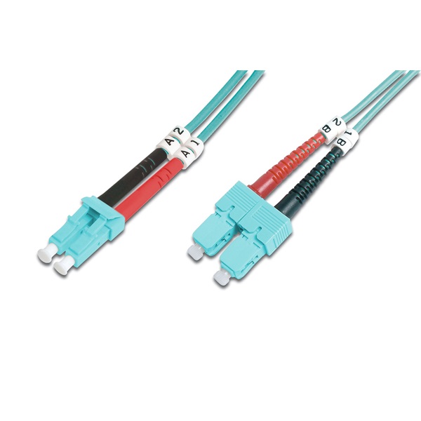 DIGITUS DK-2532-02/3 Duplex 2xLC + 2xSC multimodusú OM3 50/125 LSOH 2m optikai patch kábel