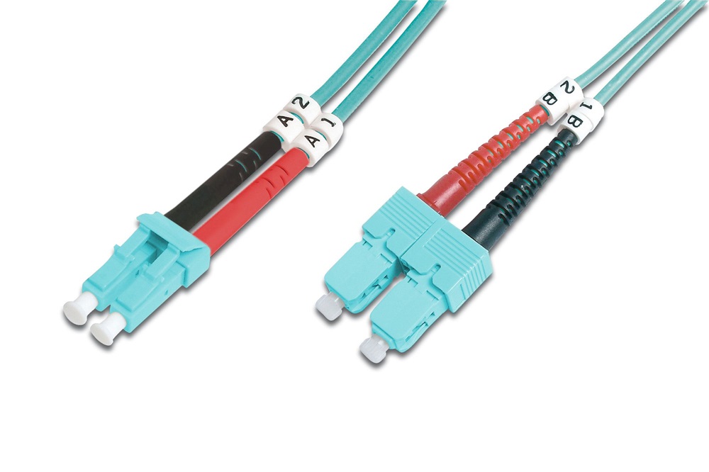 DIGITUS DK-2532-02/3 Duplex 2xLC + 2xSC multimodusú OM3 50/125 LSOH 2m optikai patch kábel