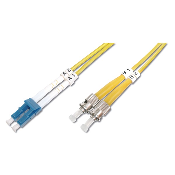 DIGITUS DK-2931-01 Duplex 2xLC + 2xST monomódusú OS2 9/125 LSOH 1m optikai patch kábel