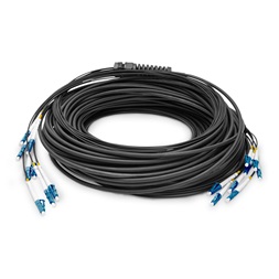 DIGITUS DK-2A338U100BK-BBB 8 szálas 8x LC/UPC 9/125 monomódusú OS2 Dca kültéri/beltéri előszerelt optikai kábel 100m
