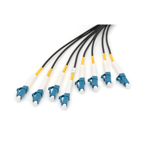DIGITUS DK-2A338U100BK-BBB 8 szálas 8x LC/UPC 9/125 monomódusú OS2 Dca kültéri/beltéri előszerelt optikai kábel 100m