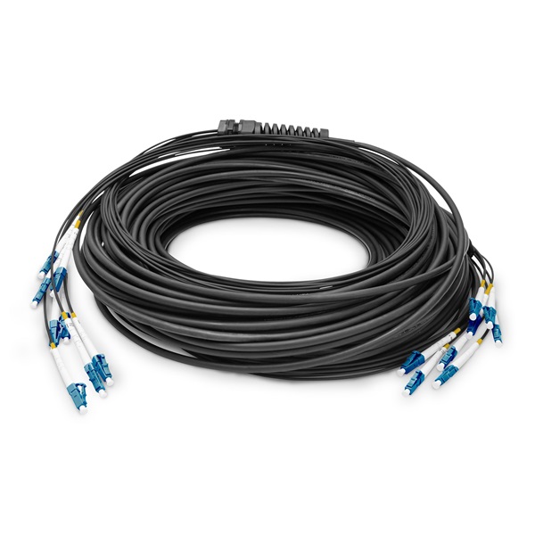 DIGITUS DK-2A338UE50BK-BBB 8 szálas 8x LC/UPC 9/125 monomódusú OS2 Dca kültéri/beltéri előszerelt optikai kábel 150m