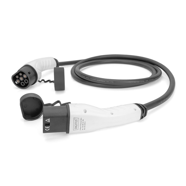 DIGITUS DK-3P32-100 Háromfázisú type2 400V 32A Elektromos autó töltőkábel 10m