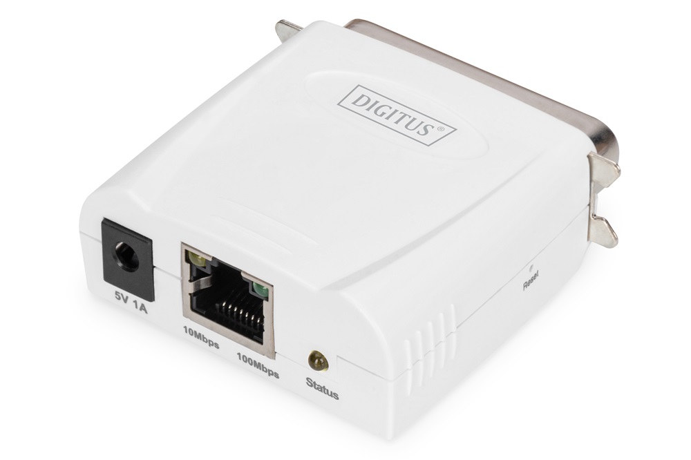 DIGITUS DN-13001-1 Fast Ethernet párhuzamos nyomtatószerver