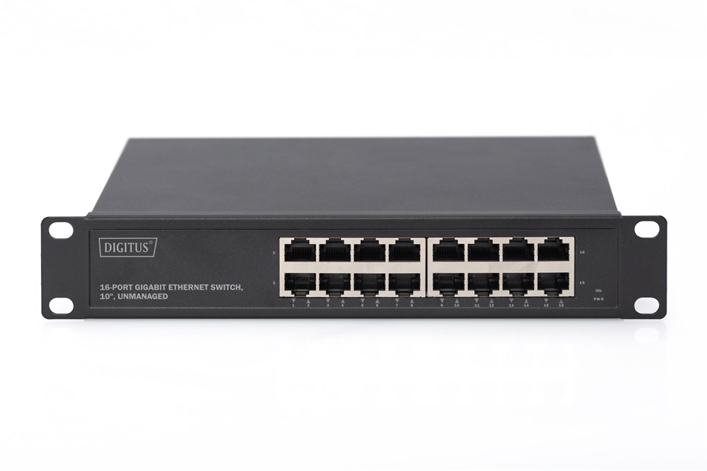DIGITUS DN-80115 10" 16x GbE Lan port nem menedzselhető Switch