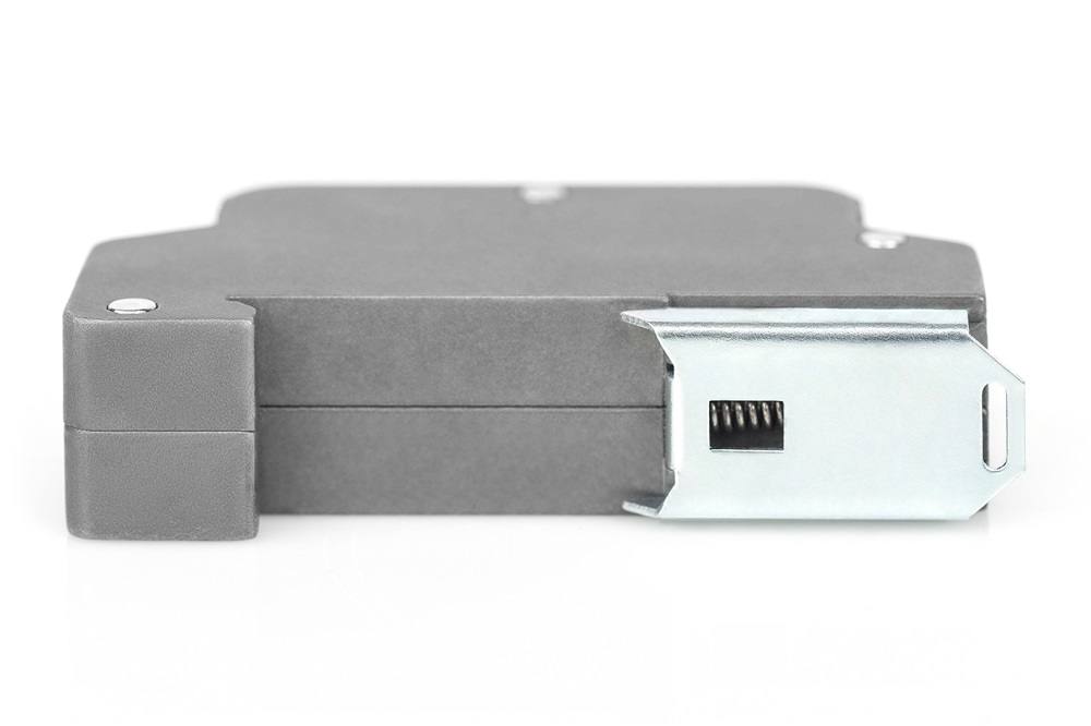 DIGITUS DN-95421 DIN sínes PoE túlfeszültségvédő RJ45 szürke