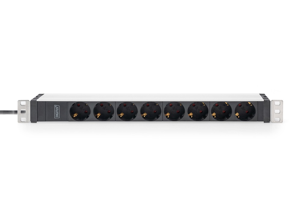 DIGITUS DN-95428 1U rack alu 8 schuko dugaljas C20-as tápcsatlakozós hálózati elosztó