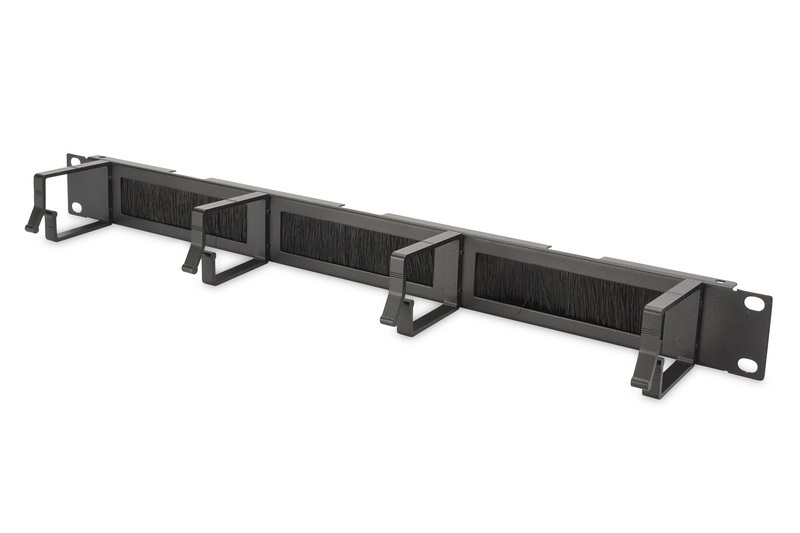 DIGITUS DN-97663 19" 1U gyűrűs fésűs fekete kábelrendező
