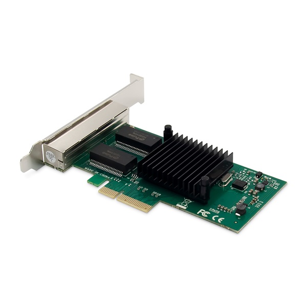 DIGITUS DN-10114 4 port PCI Express hálózati kártya Belső Gigabit Ethernet Intel I350