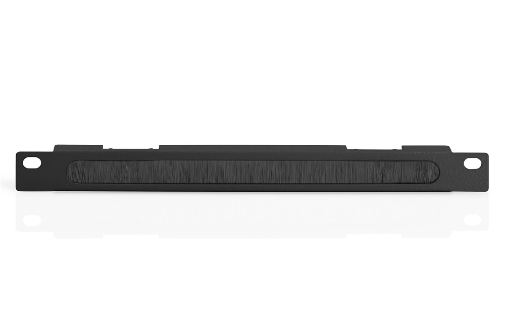 DIGITUS DN-10-ORG-1-2U-B 19" 1U fésűs fekete kábelbevezető