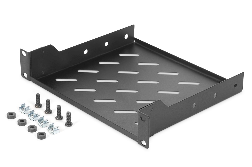 DIGITUS DN-10-TRAY-2-B 10" 1U 200mm mély fekete fix polc