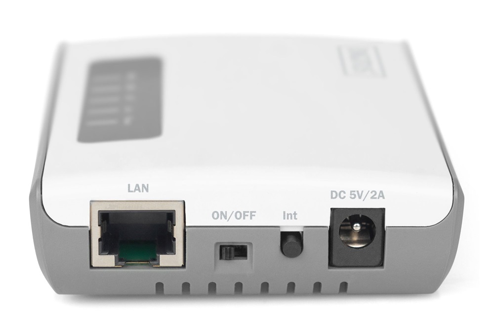 DIGITUS DN-13024 2 port USB 2.0 vezeték nélküli többfunkciós nyomtatószerver