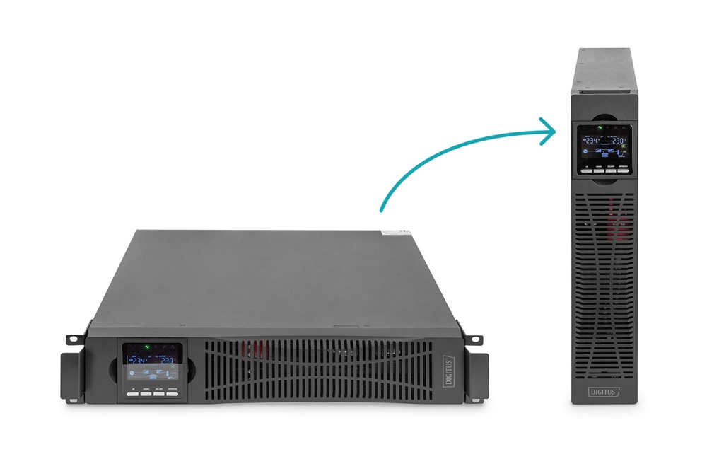 DIGITUS DN-170106 2U 6000VA UPS online kettős konverziós szünetmentes tápegység