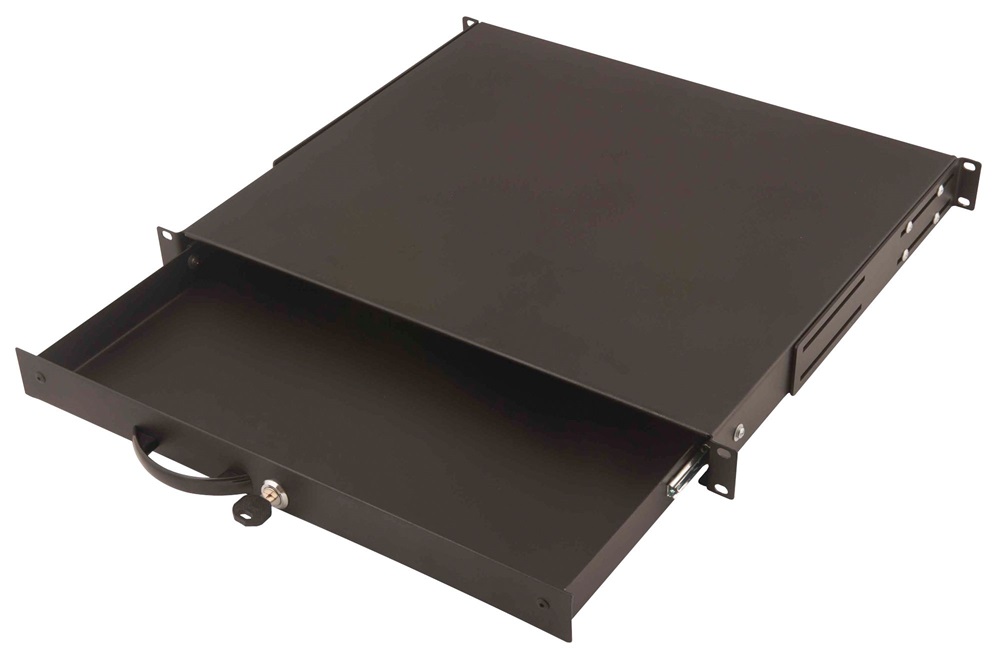 DIGITUS DN-19 KEY-1U-SW 19” 1U fekete billentyűzet és dokumentumtároló fiók