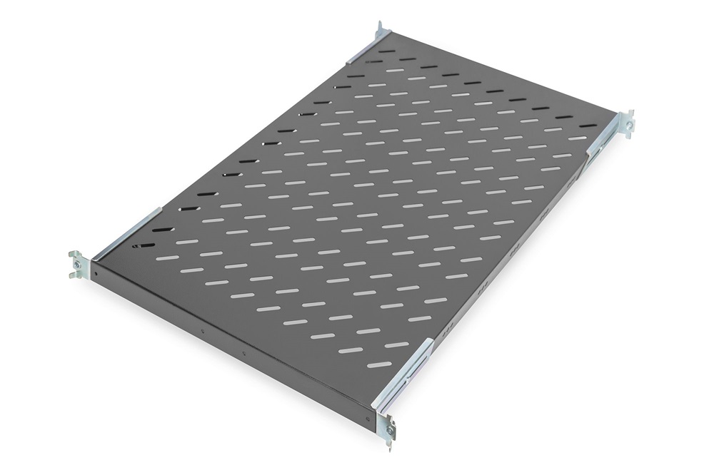DIGITUS DN-19 TRAY1-1000-ECB 19" 1U 770mm mély 50kg fekete fix polc