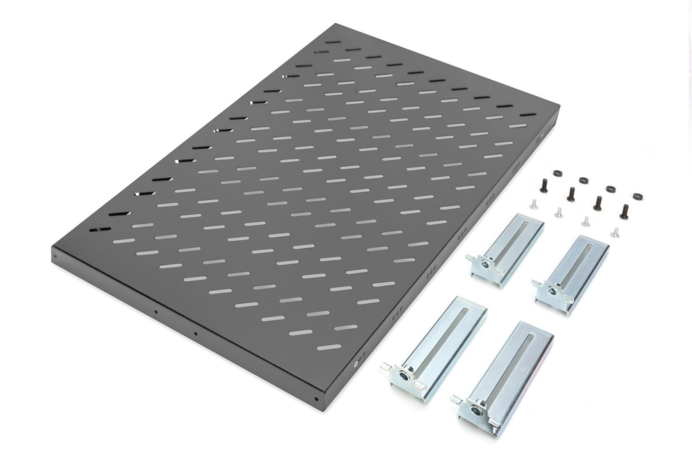 DIGITUS DN-19 TRAY1-1000-ECB 19" 1U 770mm mély 50kg fekete fix polc