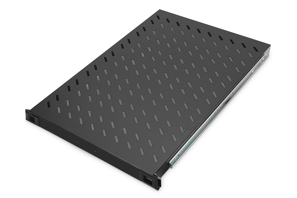 DIGITUS DN-19 TRAY-2-1000SW 19" 1U 720mm mély 100kg fekete fix polc
