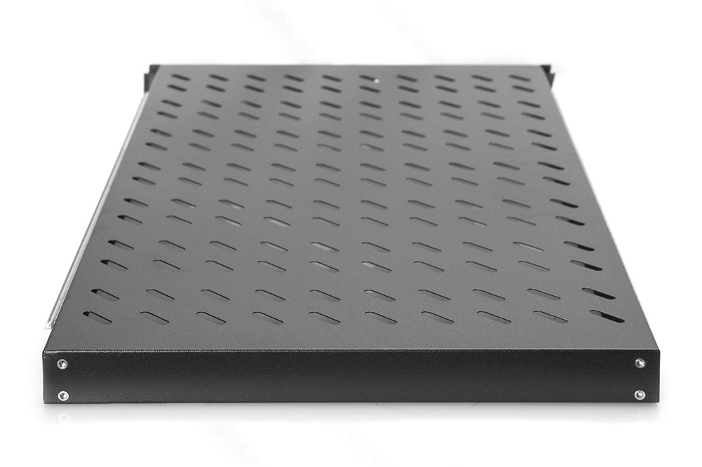 DIGITUS DN-19 TRAY-2-1000SW 19" 1U 720mm mély 100kg fekete fix polc
